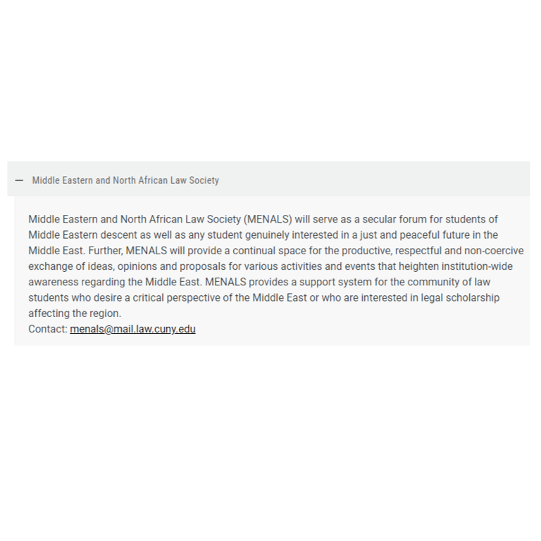 Arab Nonprofits Near Me - CUNY Middle Eastern and North African Law Society