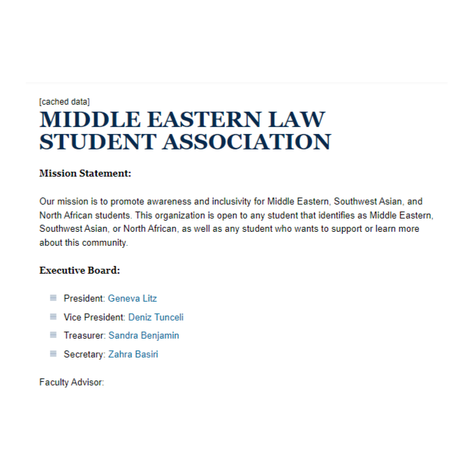 Middle Eastern Law Student Association at Drexel Kline Law attorney
