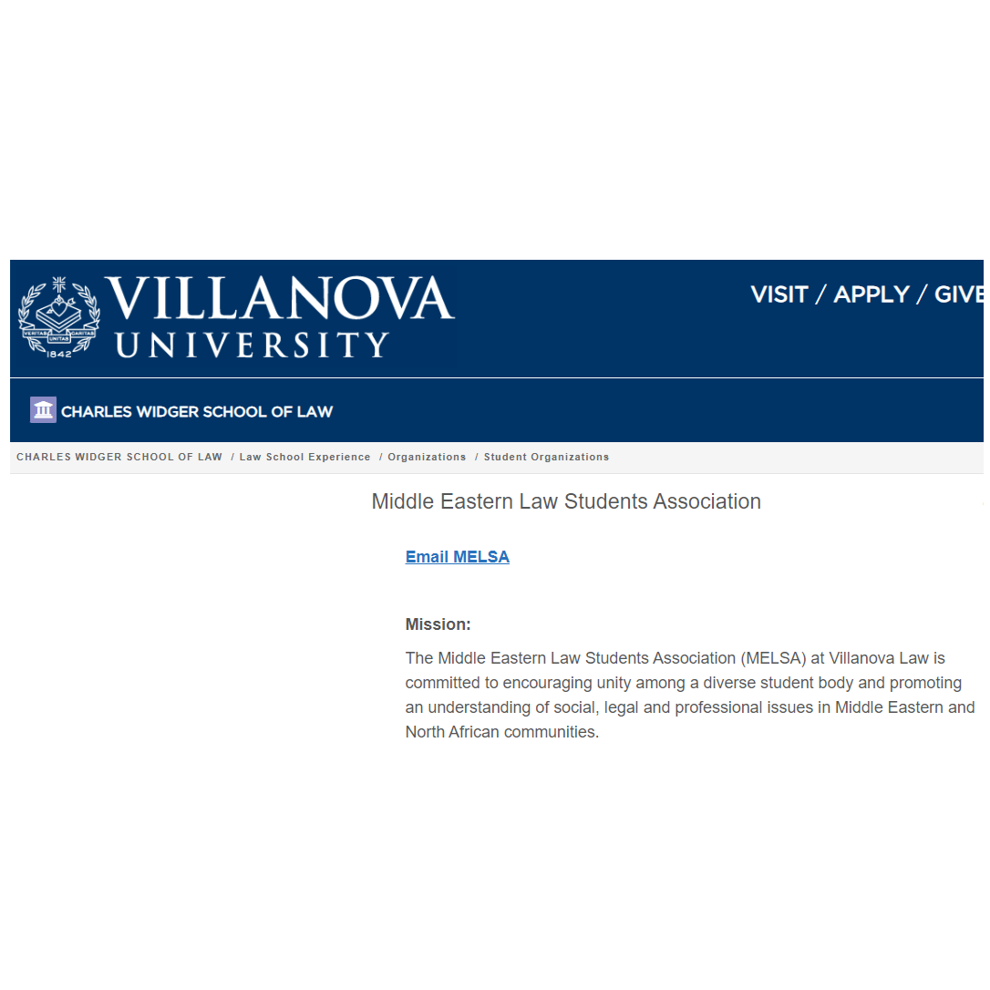 Villanova Middle Eastern Law Students Association
